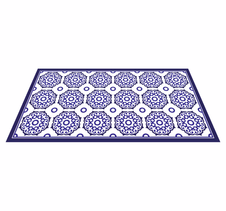 Ornate blue patterns vinilna talna obloga - TenStickers