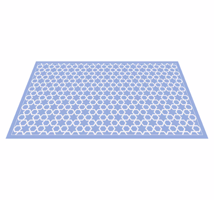 Hexagonal starry motif vinilne preproge - TenStickers