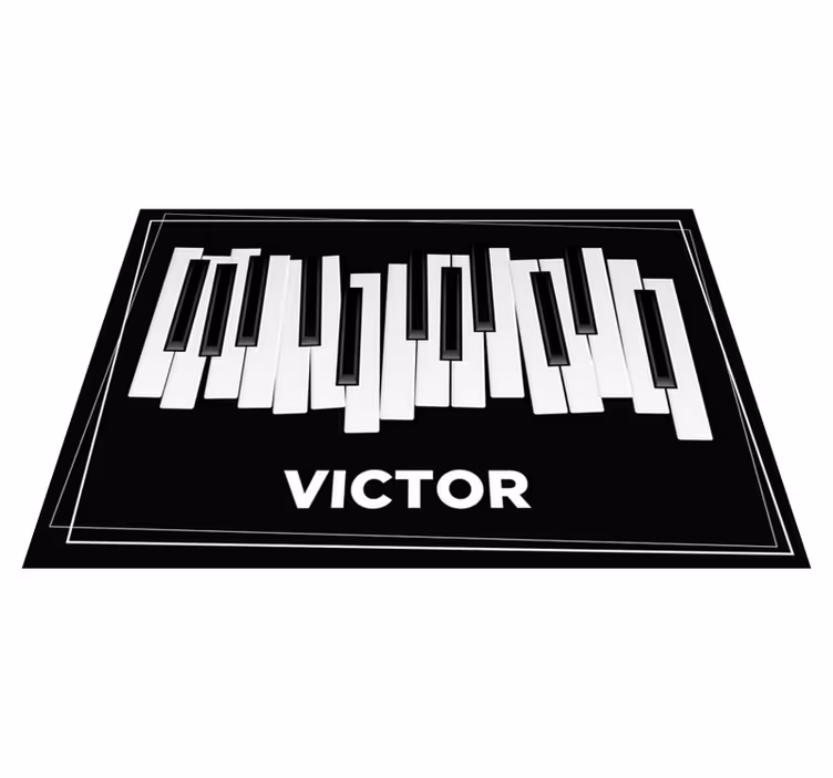 Prilagojena klavirska tipkovnica Vinilna preproga z imeni - TenStickers