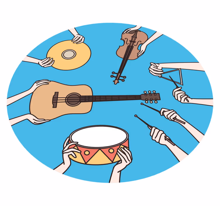 Motiv glasbenih rok Vinilne preproge v drugih vzorcih - TenStickers