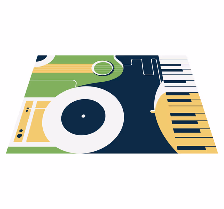 Motiv glasbila Vinilna preproga v pravokotni obliki - TenStickers