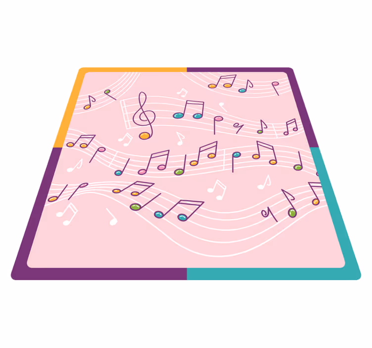 Tema melodičnih not Vinilna preproga za najstnike - TenStickers