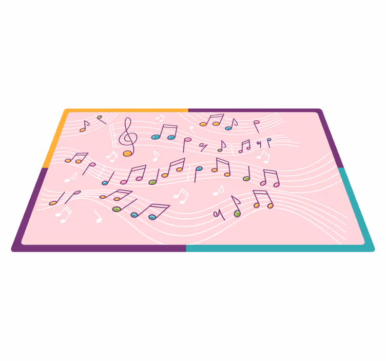 Melodični tok not Vinilna preproga za najstnike - TenStickers