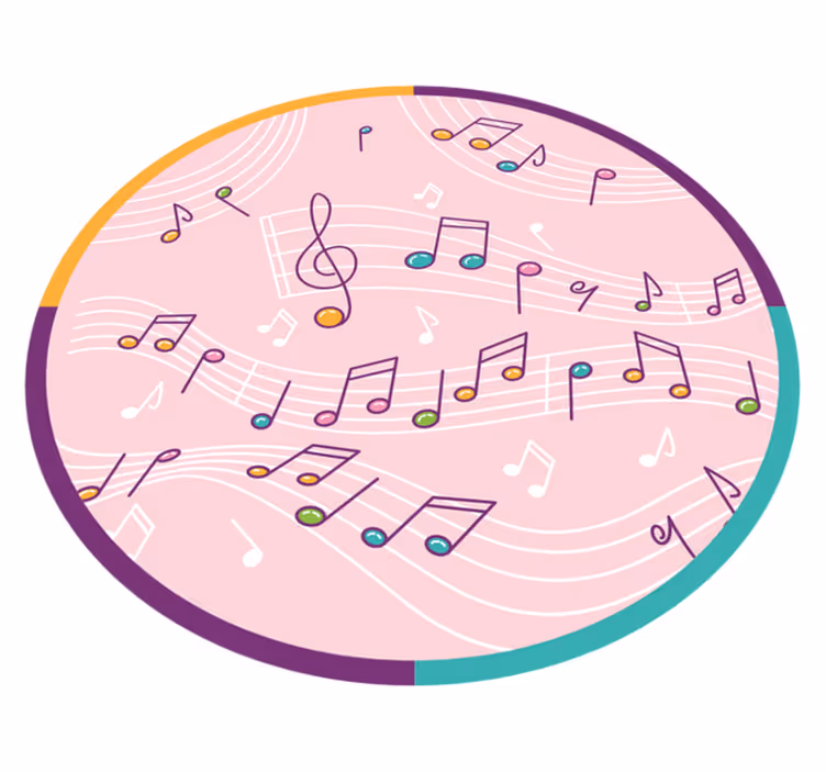 Motiv glasbenih not Vinilna preproga za najstnike - TenStickers