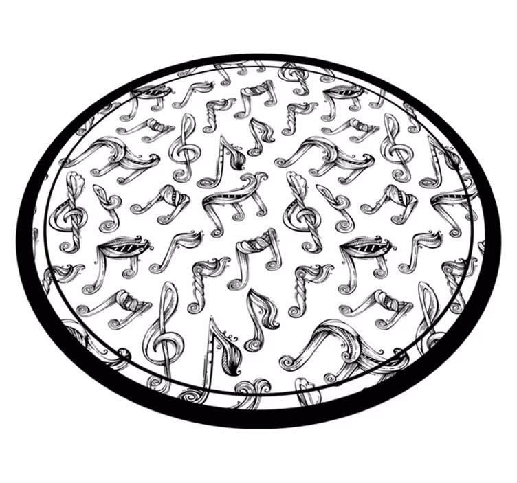 Vzorec glasbene note Vinilna preproga za najstnike - TenStickers