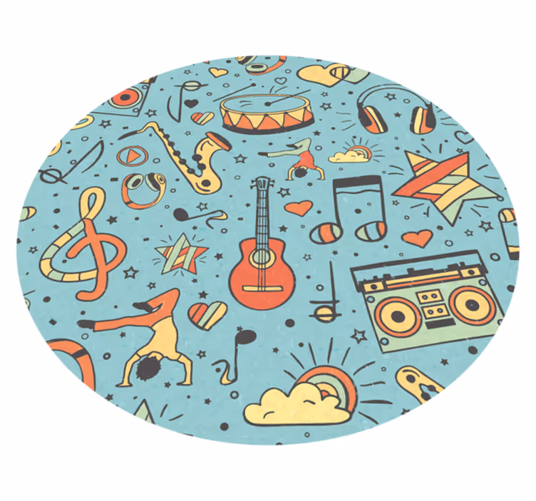Tema glasbenih not Vinilne preproge v drugih vzorcih - TenStickers