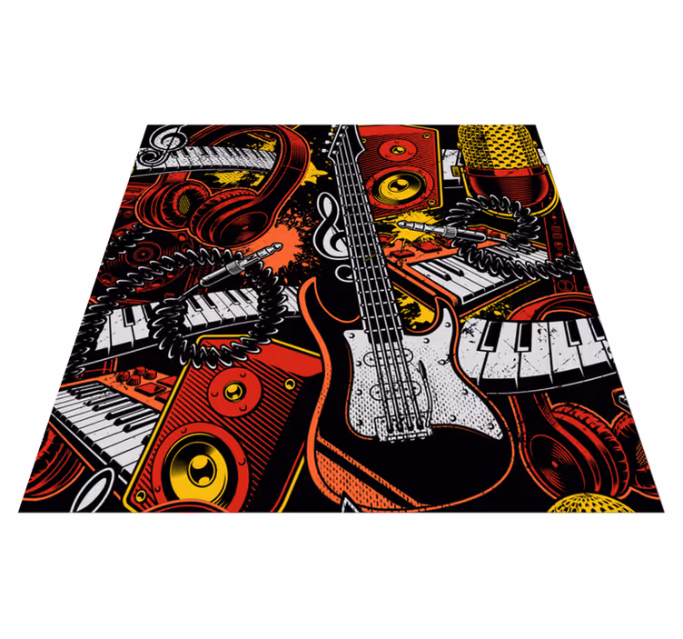 Musical elements showcase vinilna preproga za dogodke - TenStickers