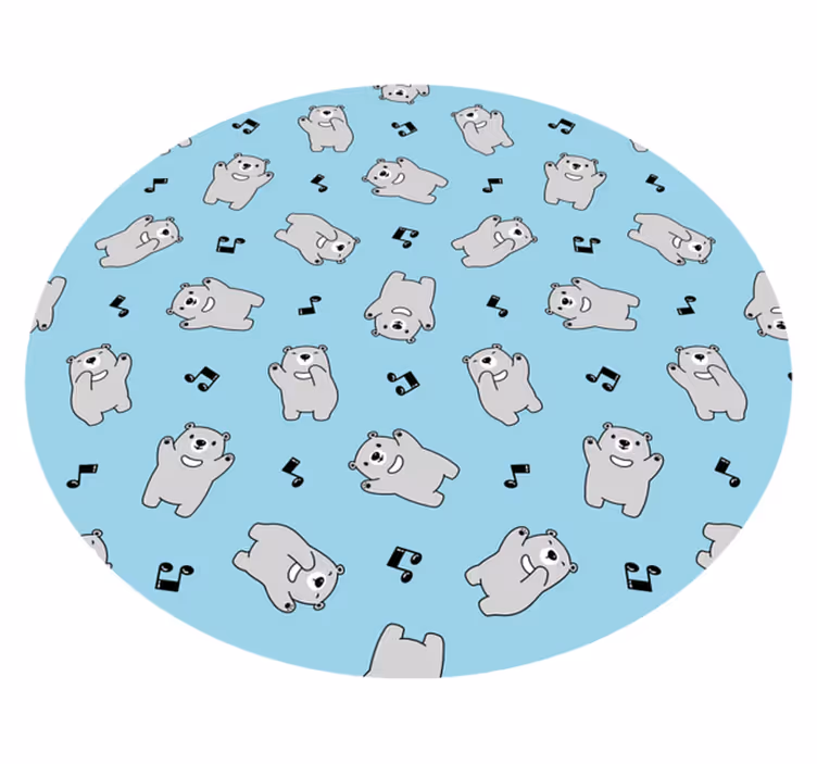 Veseli medvedji liki Vinilna preproga za dojenčke - TenStickers
