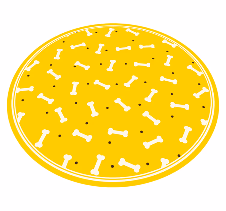 Vzorec rumene kosti Tepih z živalskim potiskom - TenStickers