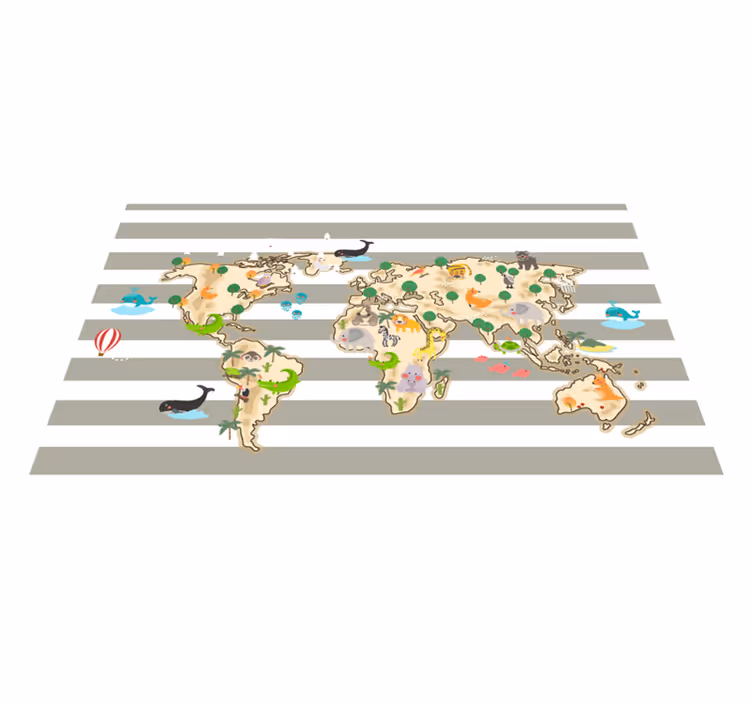 Colorful animal illustration vinilna preproga sveta - TenStickers