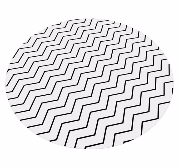 Zigzag element vinilne preproge z geometrijskimi vzorci - TenStickers