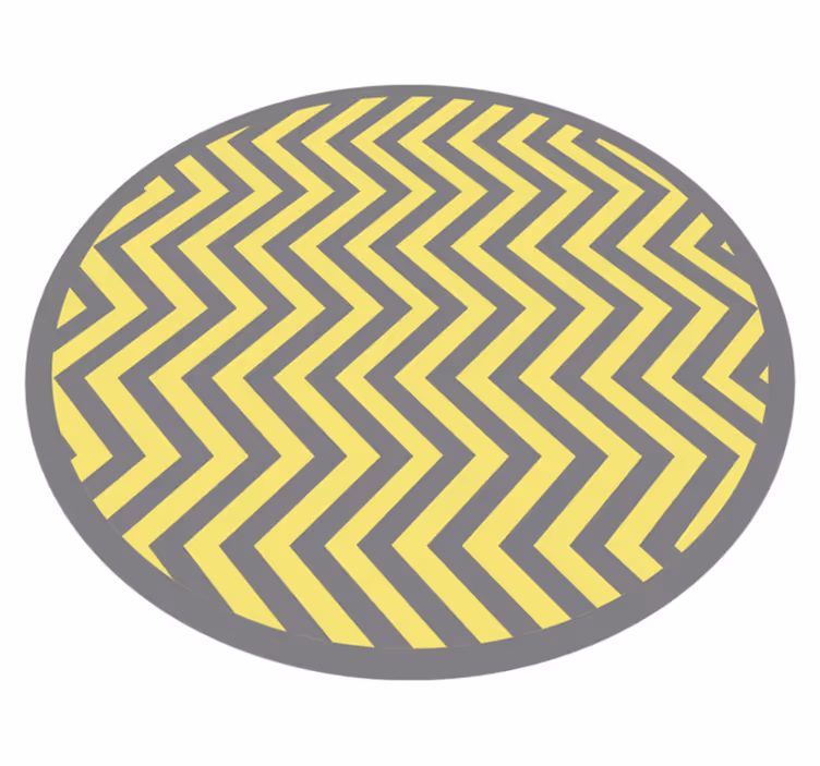 Grey and yellow chevron vinilne preproge - TenStickers