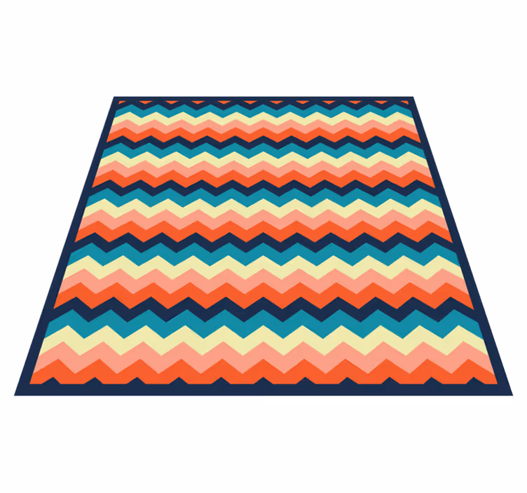 Colorful chevron motif vinilna preproga s črtami - TenStickers