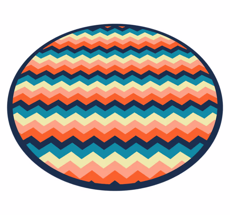 Colourful chevron pattern vinilne preproge - TenStickers