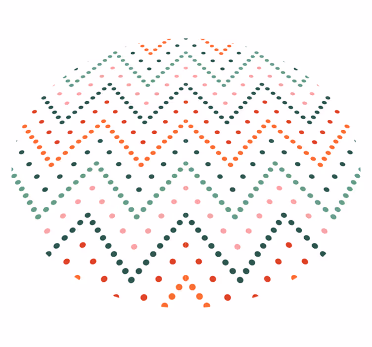 Chevron colorful dots minimalistična vinilna preproga - TenStickers