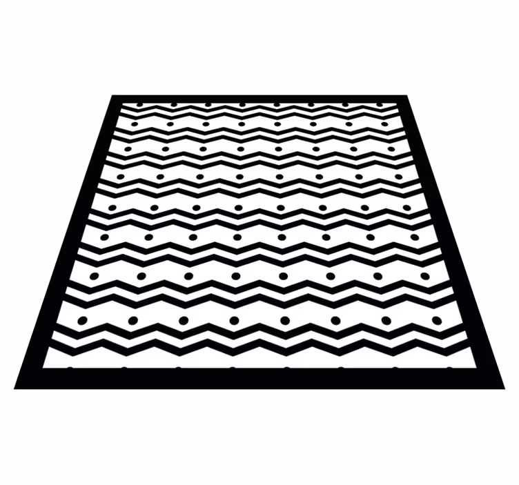 Zigzag concept vinilna preproga s črtami - TenStickers