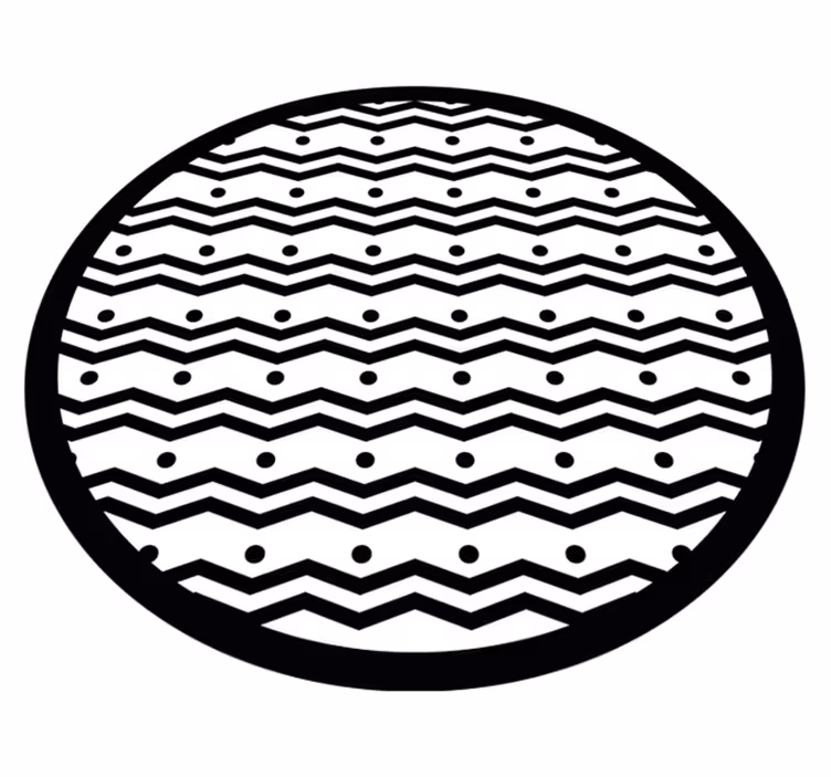 Wavy dot pattern vinilne preproge z geometrijskimi vzorci - TenStickers