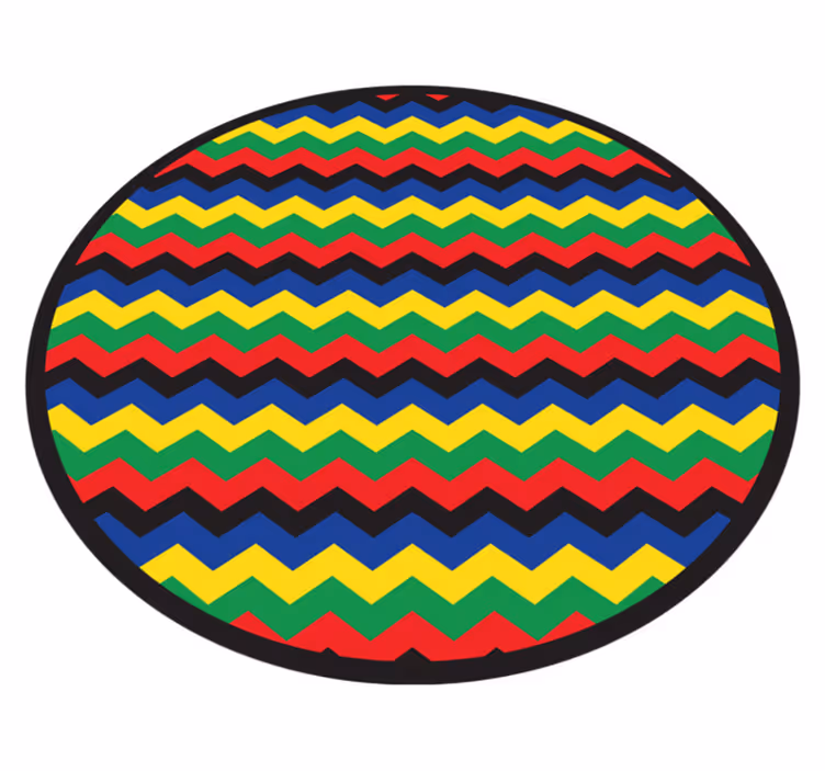 Colorful zigzag style vinilne preproge z vzorci - TenStickers