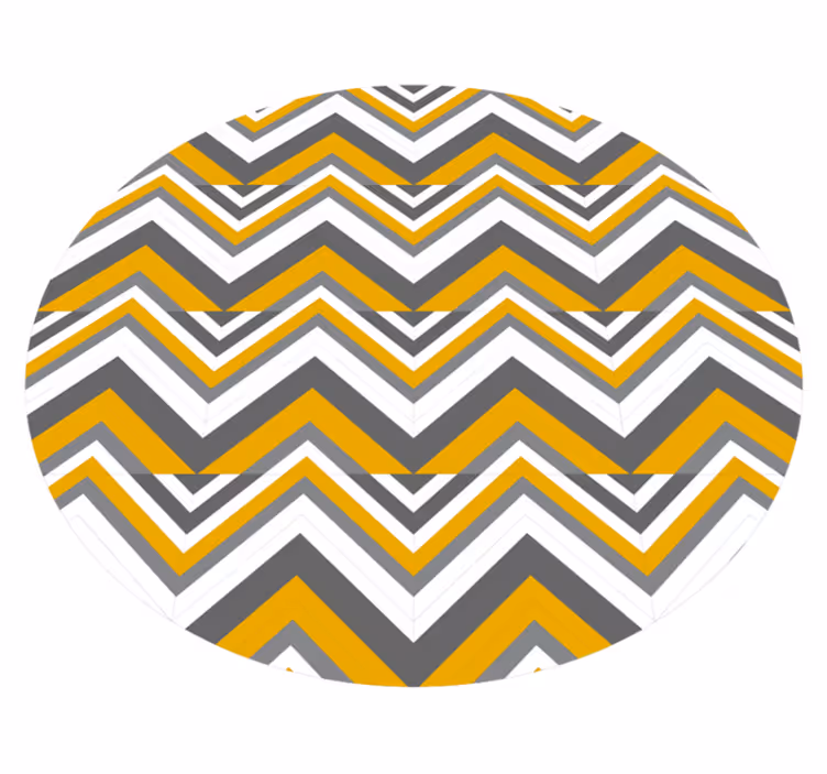 Chevron grey and yellow vinilne preproge z vzorci - TenStickers