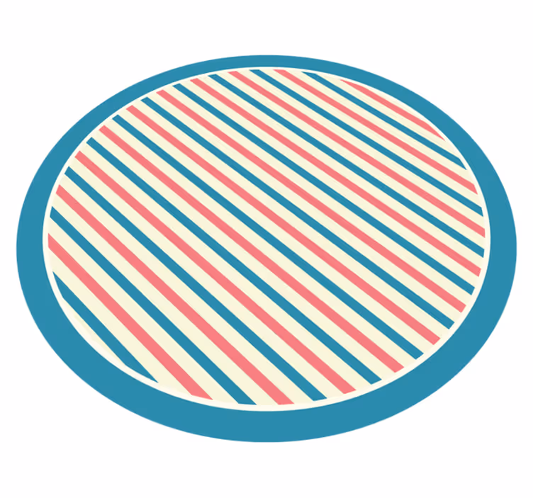 Circular diagonal pattern vinilna preproga s črtami - TenStickers