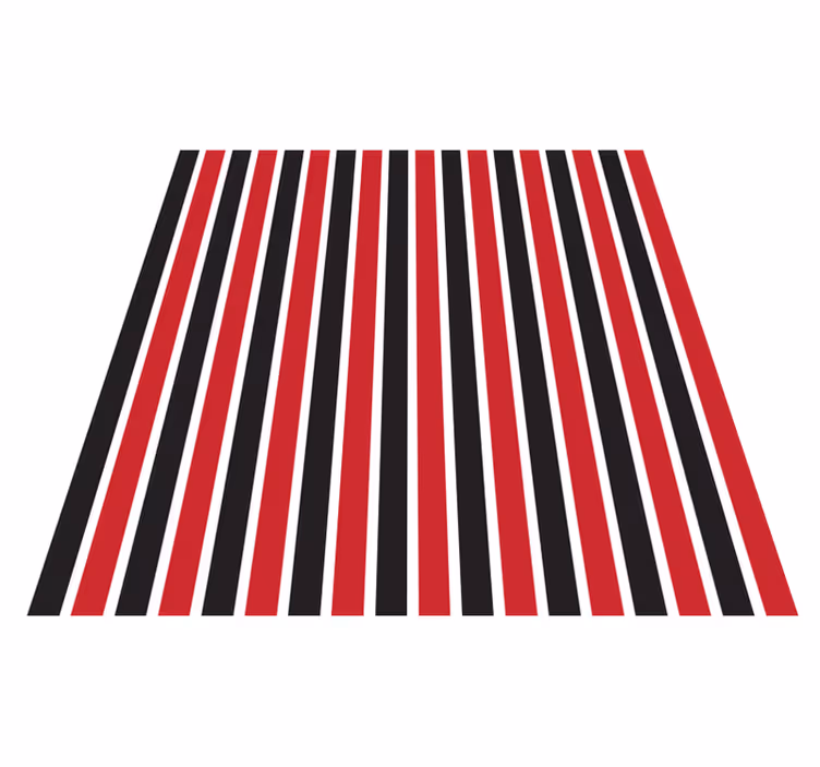 Vertical red and black vinilna preproga s črtami - TenStickers
