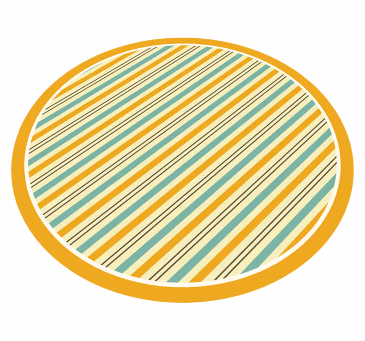 Circular yellow shades vinilna preproga s črtami - TenStickers