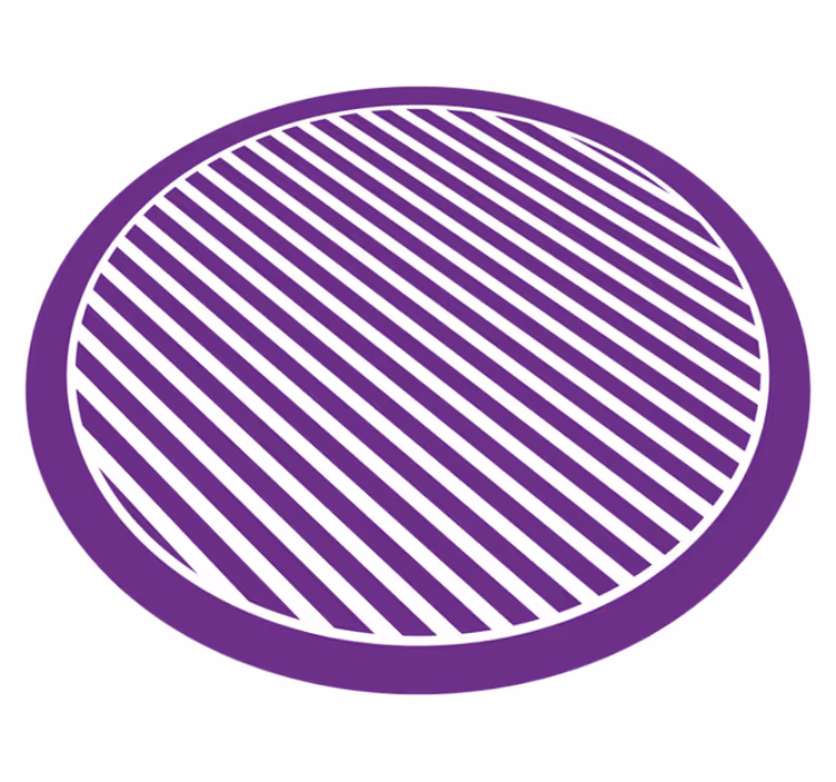 Purple shades circle vinilna preproga s črtami - TenStickers