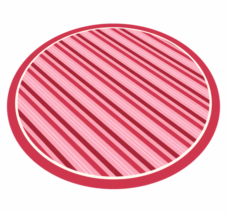 Roza črtasta eleganca Otroške vinilna preproga - TenStickers