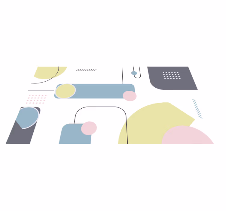 Pastel geometric shapes vinilne preproge z vzorci - TenStickers
