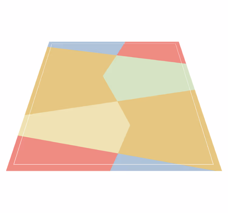 Lively geometric composition vinilne preproge - TenStickers