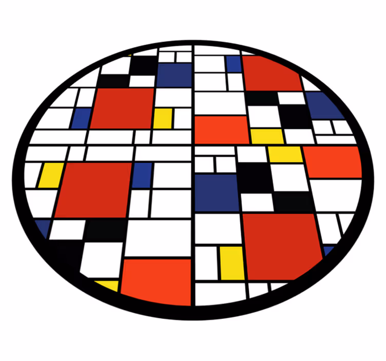 Color block layout sodobne vinilne preproge - TenStickers