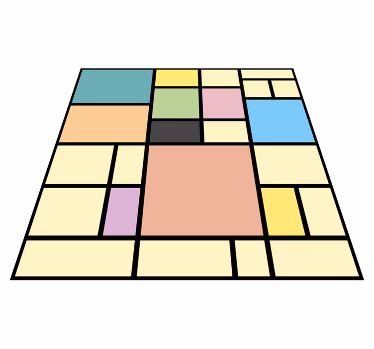 Vibrant geometry vinilne preproge z geometrijskimi vzorci - TenStickers