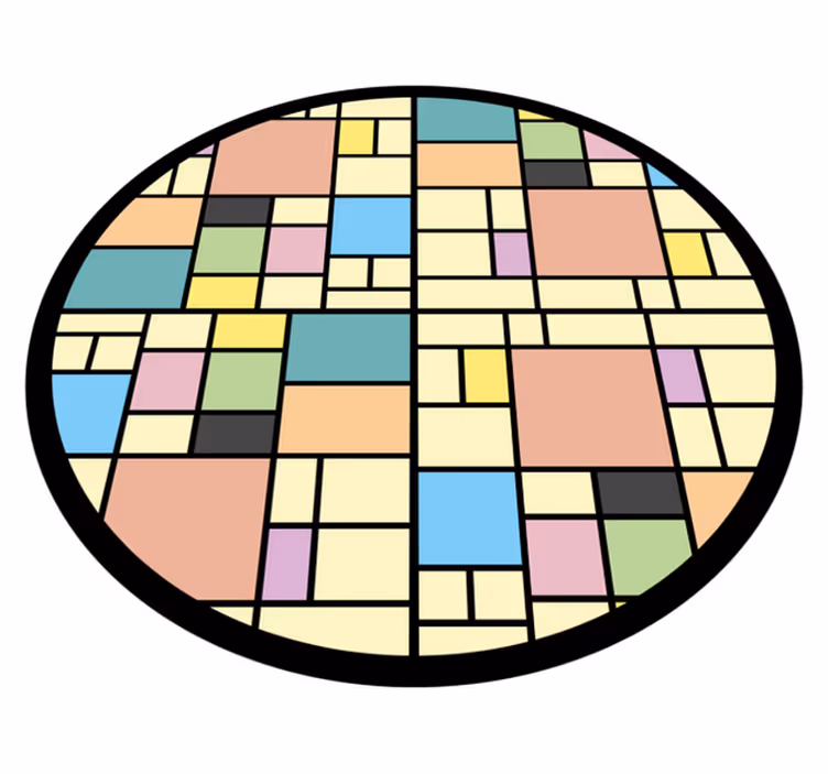 Colorful block pattern vinilne preproge z vzorci - TenStickers