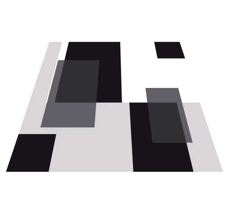 Abstract square layout sodobne vinilne preproge - TenStickers
