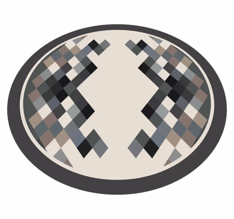 Sivi geometrijski elementi sodobne vinilne preproge - TenStickers