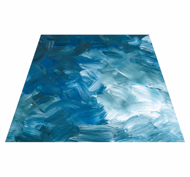 Oceanic brush strokes vinilna preproga - TenStickers