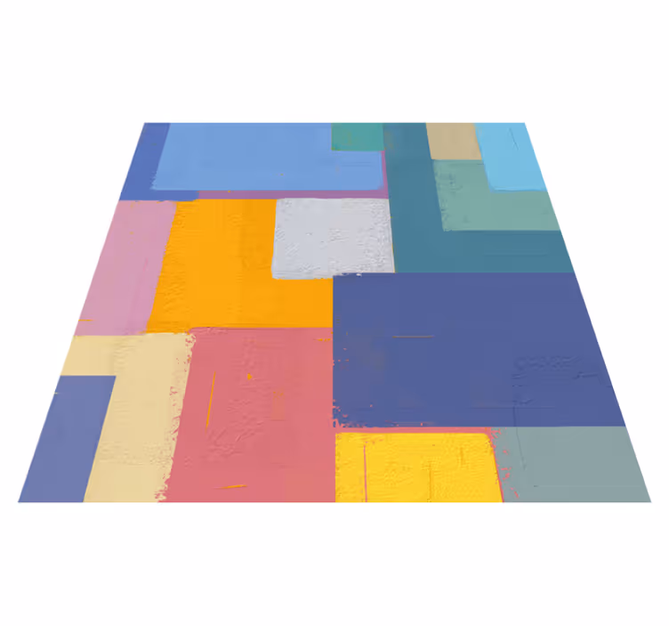 Vibrant abstract cubes vinilne preproge z vzorci - TenStickers