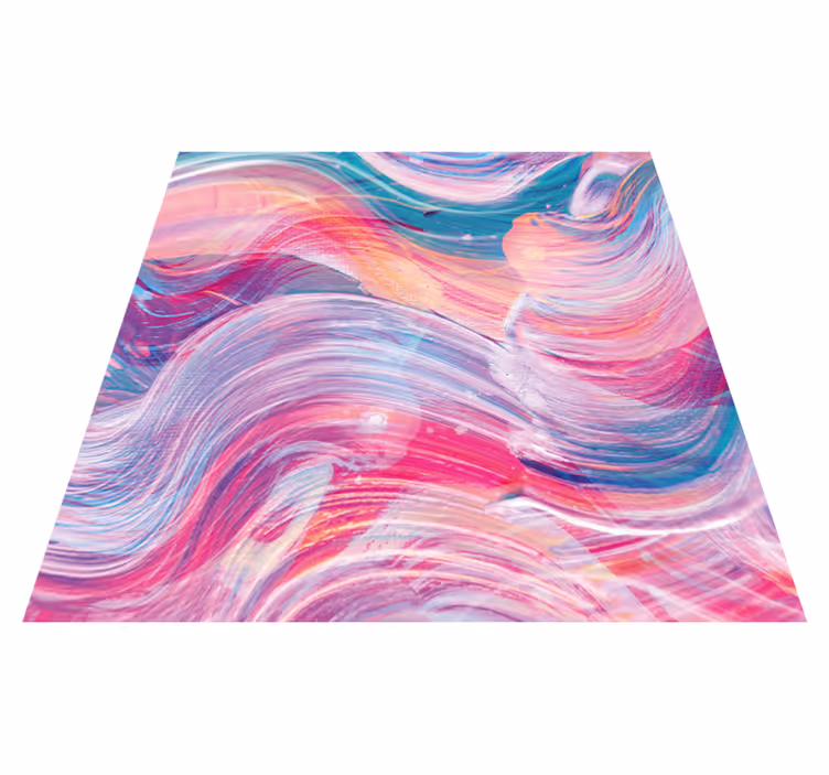 Colorful wave swirls vinilna preproga - TenStickers