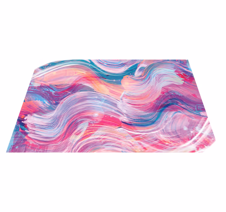 Vibrant abstract curves vinilna preproga - TenStickers