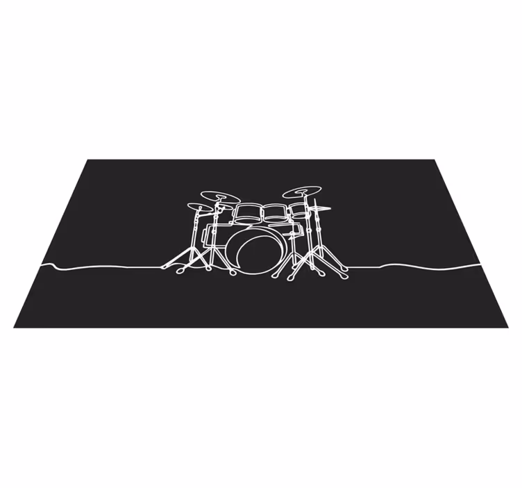 Silhueta bobnarske garniture Vinilna preproga za najstnike - TenStickers