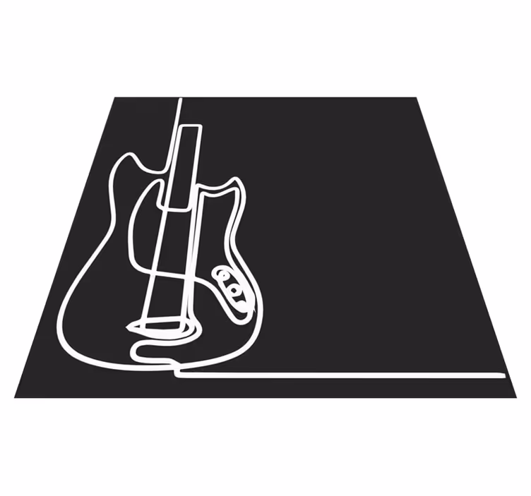 Guitar outline art vinilna preproga za najstnike - TenStickers