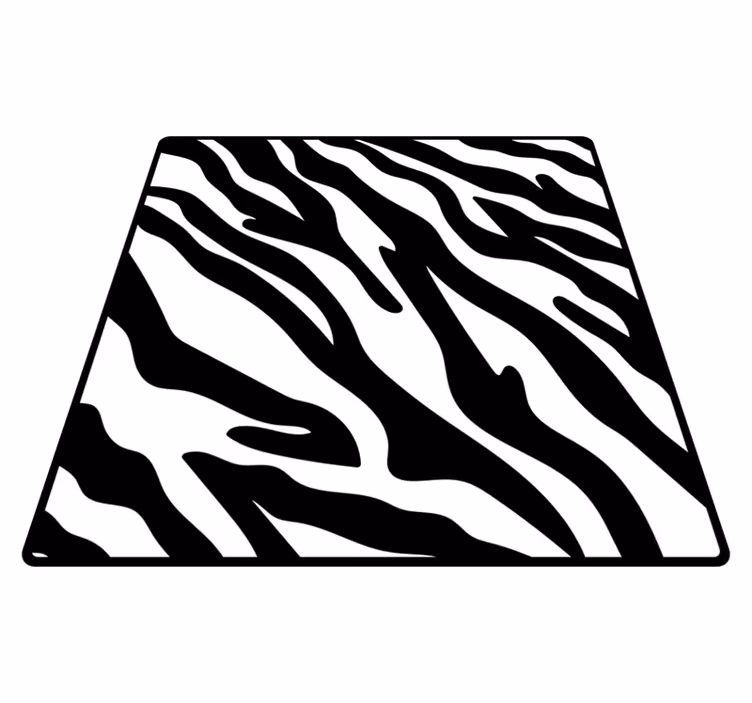 Zebra pattern style vinilni tepih z živalskim potiskom - TenStickers