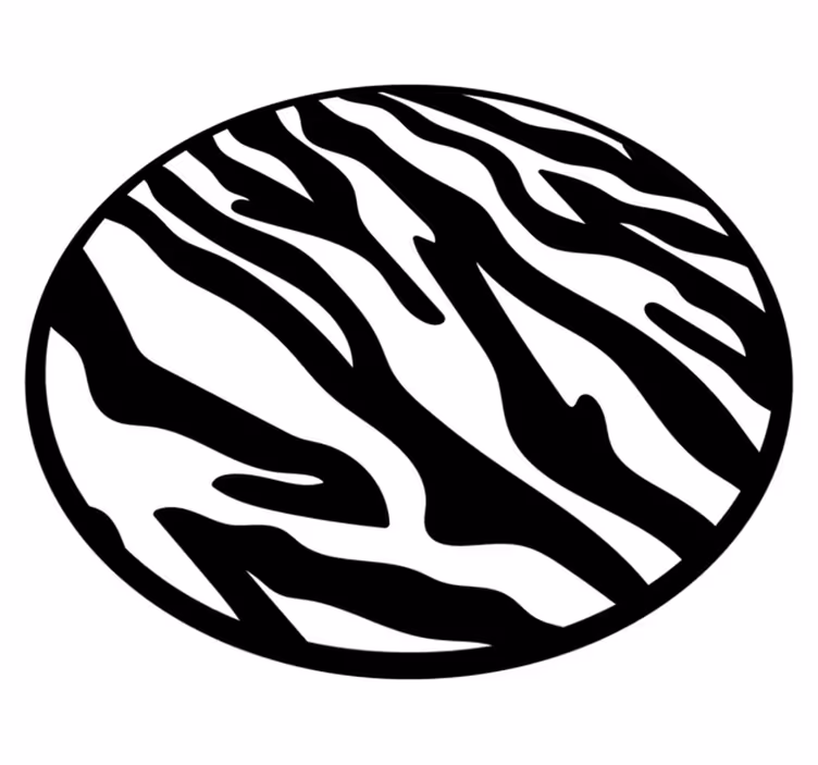 Zebra striped pattern vinilni tepih s potiskom živali - TenStickers