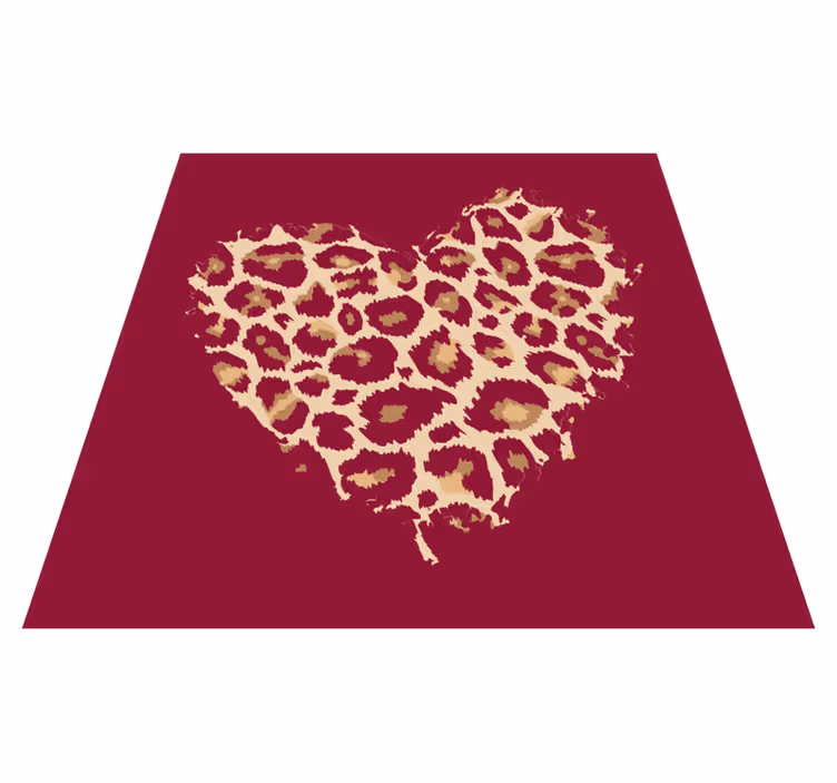 Heart pattern artwork vinilni tepih z živalmi - TenStickers