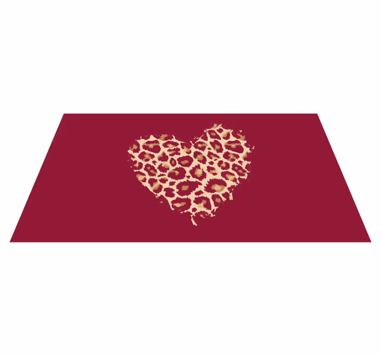 Motiv srca vinilni tepih s potiskom živali - TenStickers