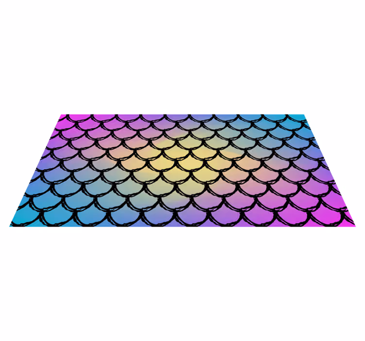 Colorful scales pattern vinilna preproga pravokotna - TenStickers