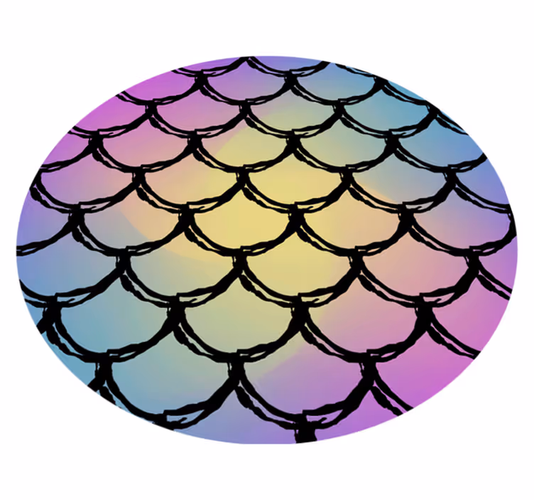 Krožna preproga ribje skale gradient vzorec - TenStickers