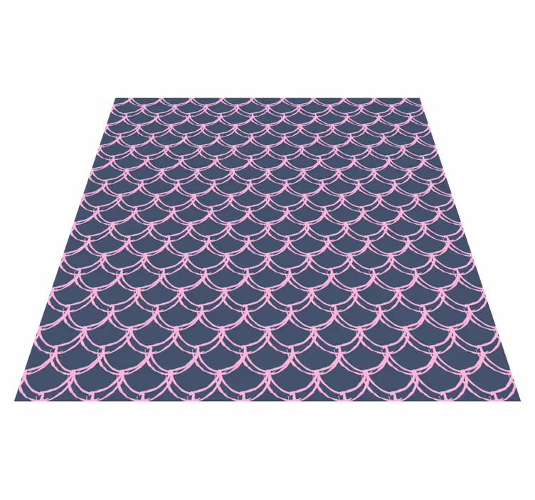 Pink scallop lines vinilna preproga za kopalnico - TenStickers