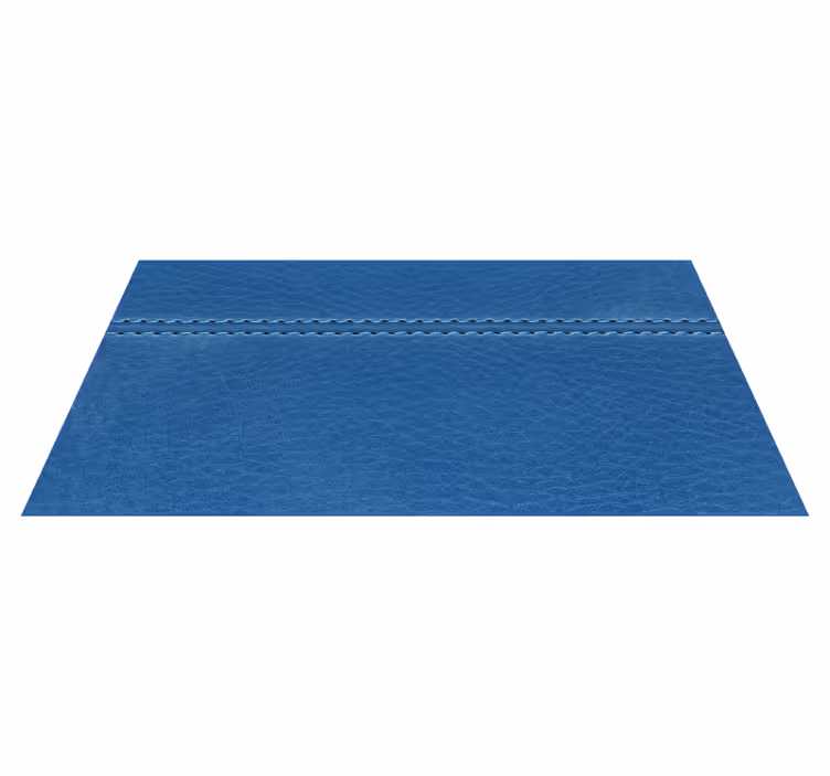 Blue leather stitching vinilna preproga - TenStickers