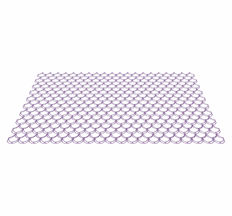 Scalloped purple pattern vinilna preproga za kopalnico - TenStickers